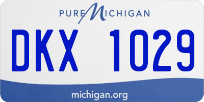MI license plate DKX1029
