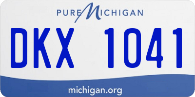 MI license plate DKX1041