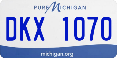 MI license plate DKX1070