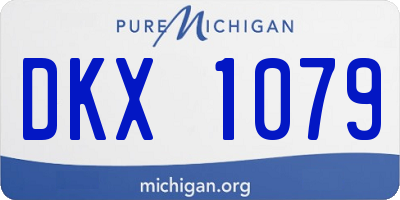 MI license plate DKX1079
