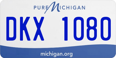 MI license plate DKX1080