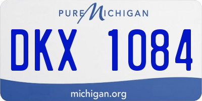 MI license plate DKX1084