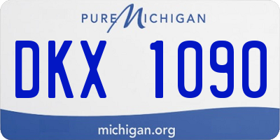 MI license plate DKX1090