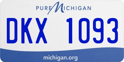 MI license plate DKX1093