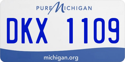 MI license plate DKX1109