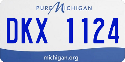 MI license plate DKX1124