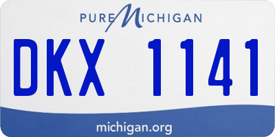 MI license plate DKX1141