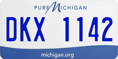 MI license plate DKX1142