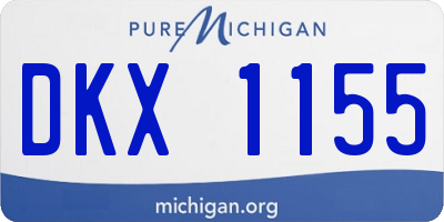 MI license plate DKX1155