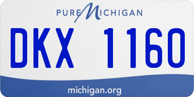 MI license plate DKX1160