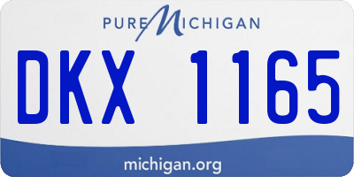 MI license plate DKX1165