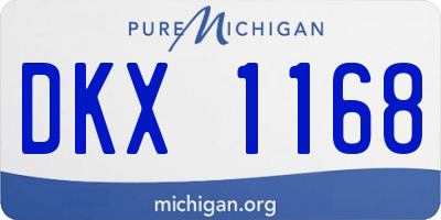 MI license plate DKX1168