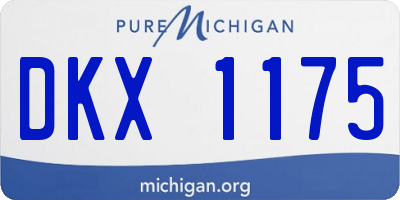MI license plate DKX1175
