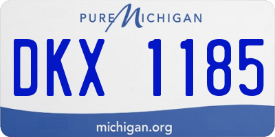 MI license plate DKX1185