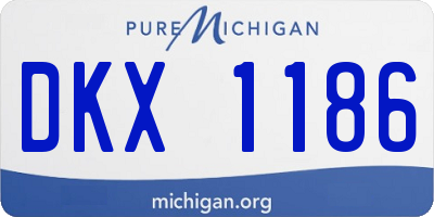 MI license plate DKX1186