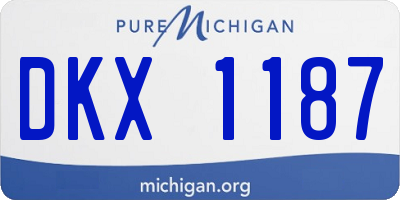 MI license plate DKX1187