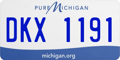 MI license plate DKX1191