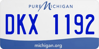 MI license plate DKX1192