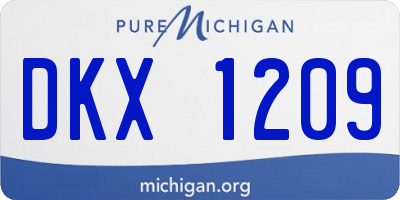 MI license plate DKX1209