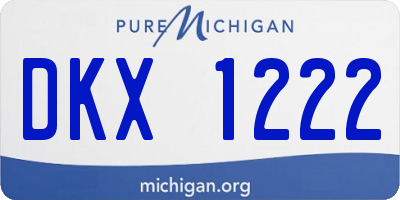 MI license plate DKX1222