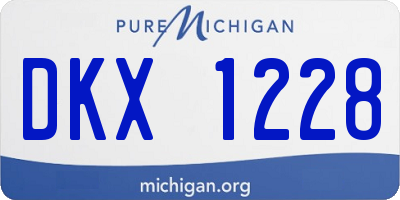 MI license plate DKX1228