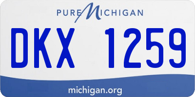 MI license plate DKX1259