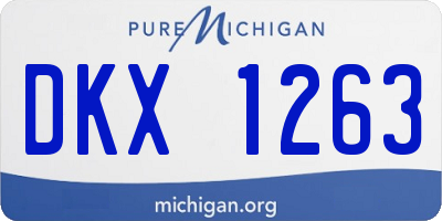 MI license plate DKX1263