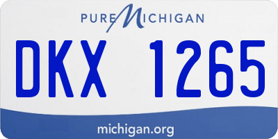 MI license plate DKX1265