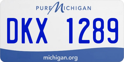 MI license plate DKX1289