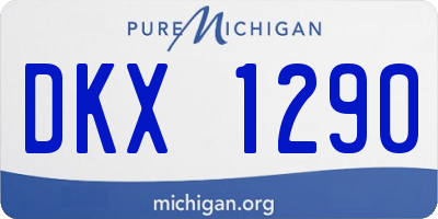 MI license plate DKX1290