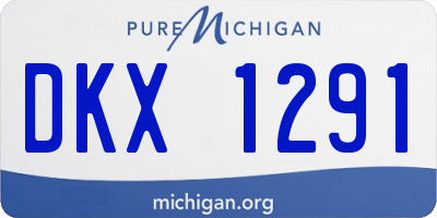 MI license plate DKX1291