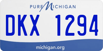 MI license plate DKX1294