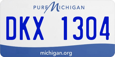 MI license plate DKX1304