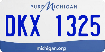 MI license plate DKX1325