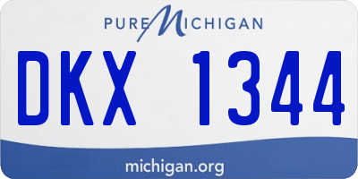 MI license plate DKX1344