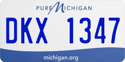 MI license plate DKX1347