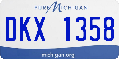 MI license plate DKX1358