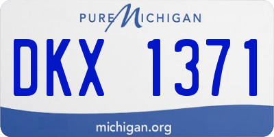 MI license plate DKX1371