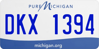 MI license plate DKX1394