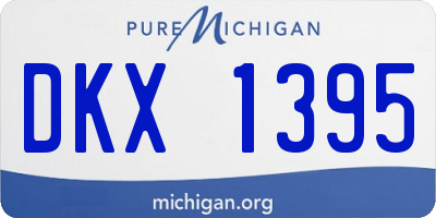 MI license plate DKX1395