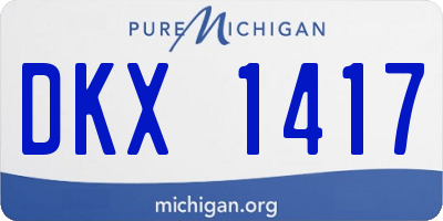 MI license plate DKX1417