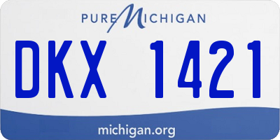 MI license plate DKX1421