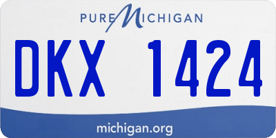 MI license plate DKX1424
