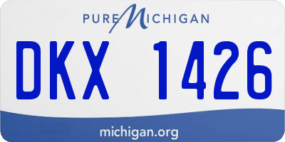 MI license plate DKX1426
