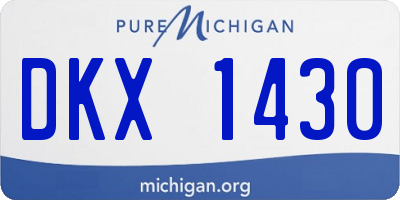 MI license plate DKX1430