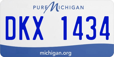 MI license plate DKX1434