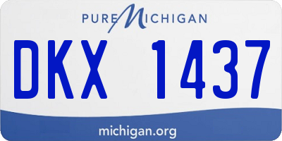 MI license plate DKX1437