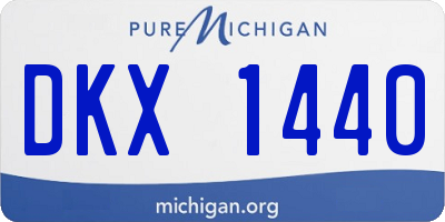 MI license plate DKX1440