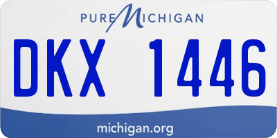 MI license plate DKX1446
