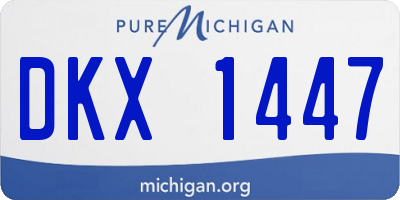 MI license plate DKX1447